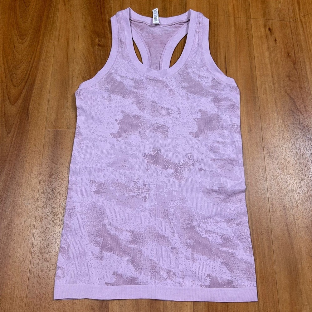 Athleta Women’s Light Purple Patterned Tank Top Size XS - Picture 2 of 7